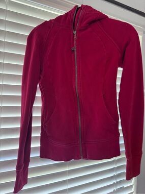 lululemon athletica red scuba full  Zip-Up Hoodie